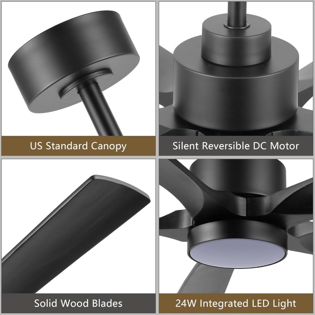 Modern Ceiling Fan with Light and Remote Control