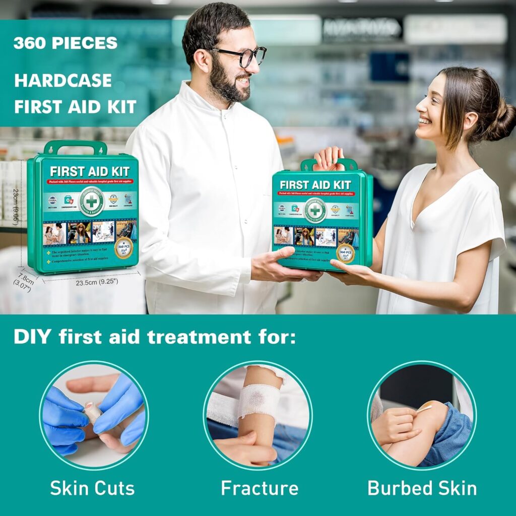 General Medi 360 Pieces Hard Case First Aid Kit